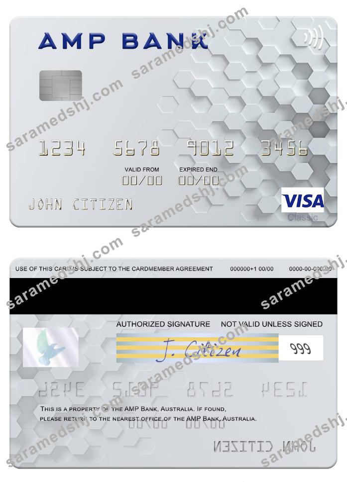 Australia AMP Bank visa card